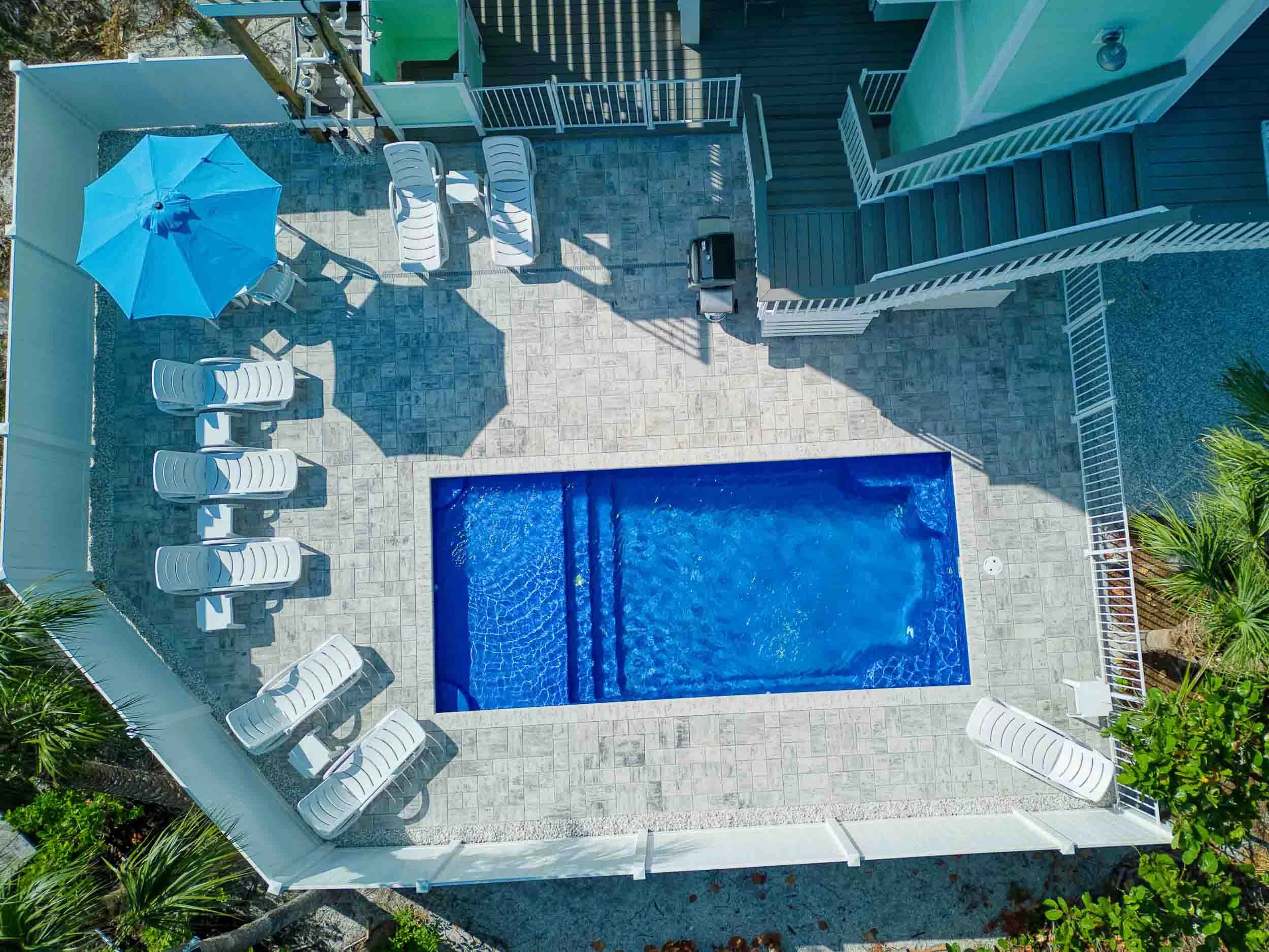 Aerial view of pool