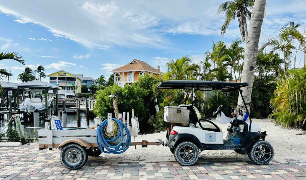 the island club pool service golf cart