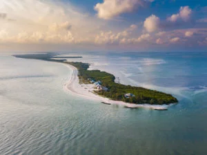 Aerial view of North Captiva Island, Florida