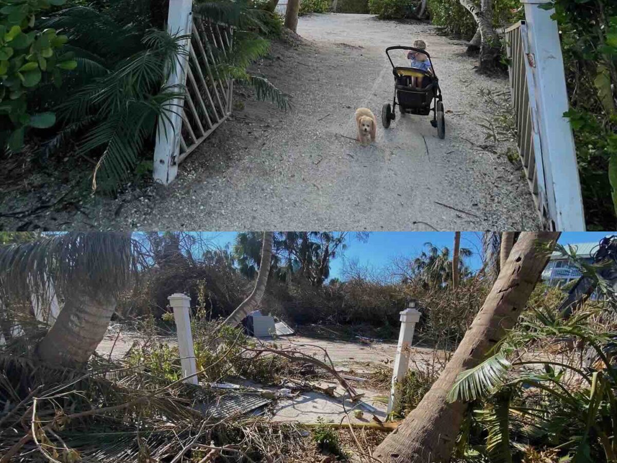 Before and After Debris in Home after Hurricane Ian