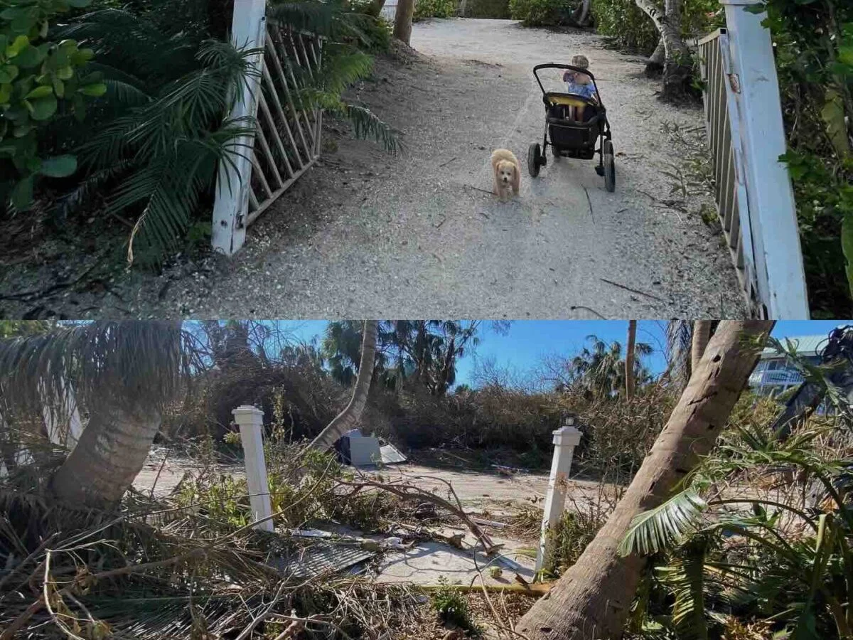 Before and After Debris in Home after Hurricane Ian Before and After Debris in Home after Hurricane Ian