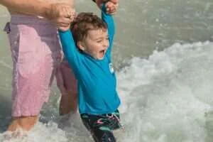 Family enjoying the water on North Captiva Island