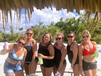 Tiki Patrons on Beach