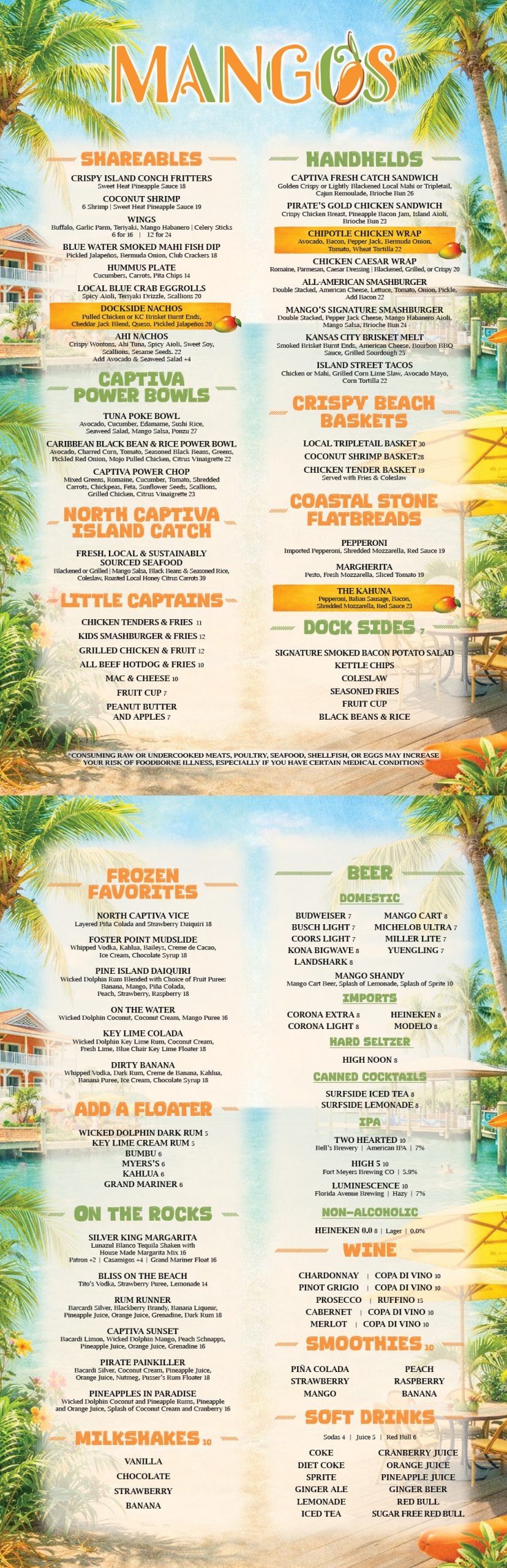 Mangos Bar and Grill Menu QR Code